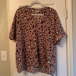 NBW Mauve leopard top